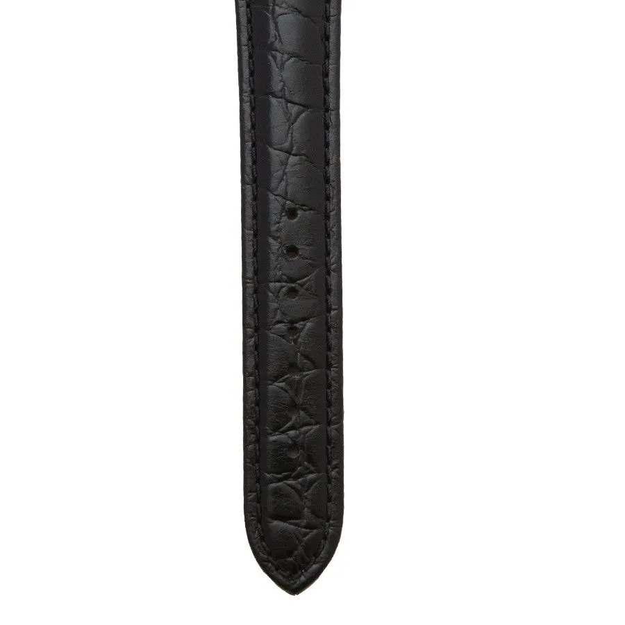 Classic Index - Black Dial Watch with Black Leather Band