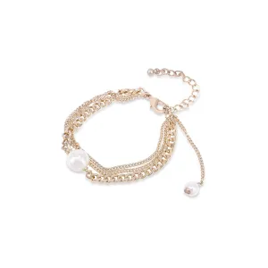 Classic Pearl-centered Clasp Bracelet