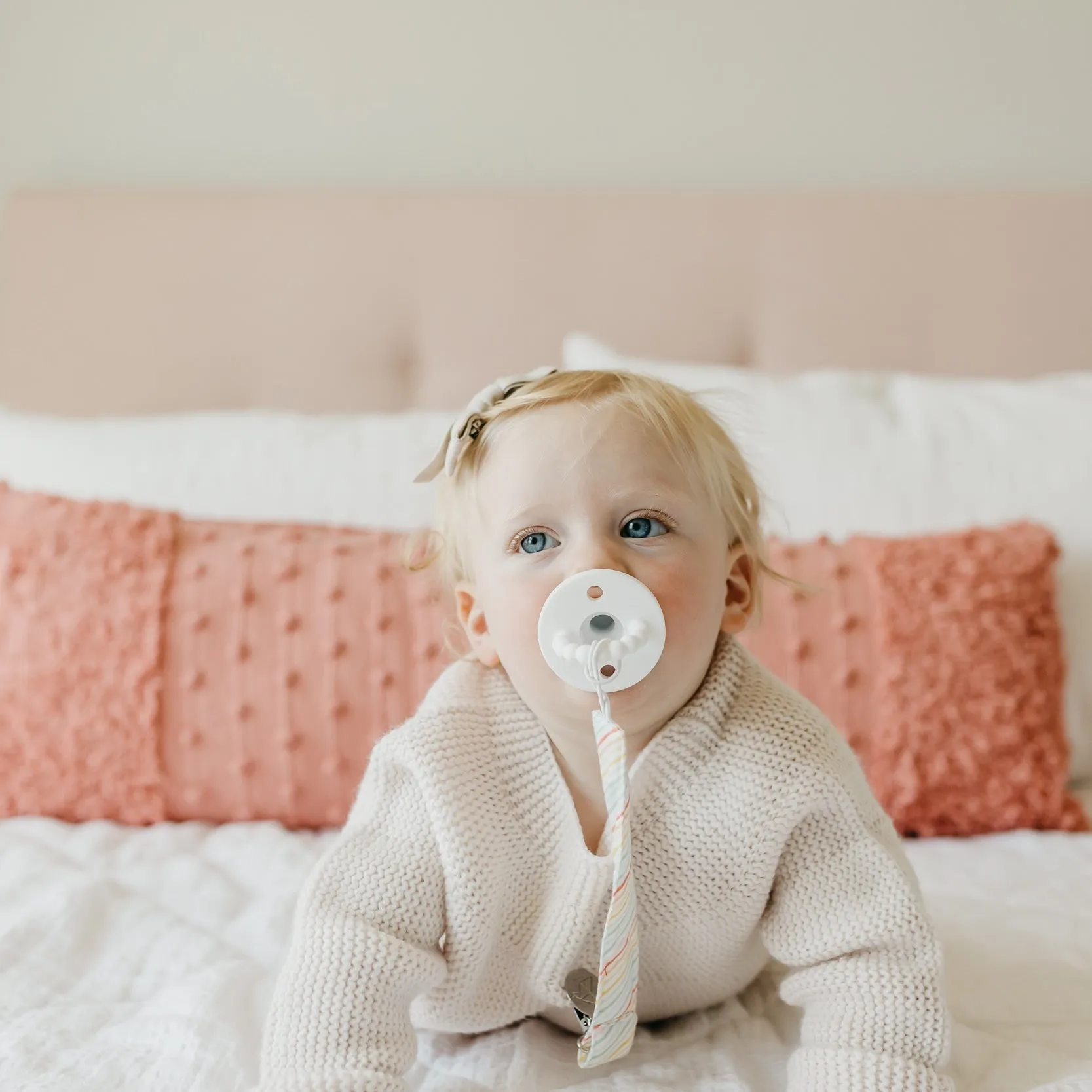 Copper Pearl Binky Clips | Leilani
