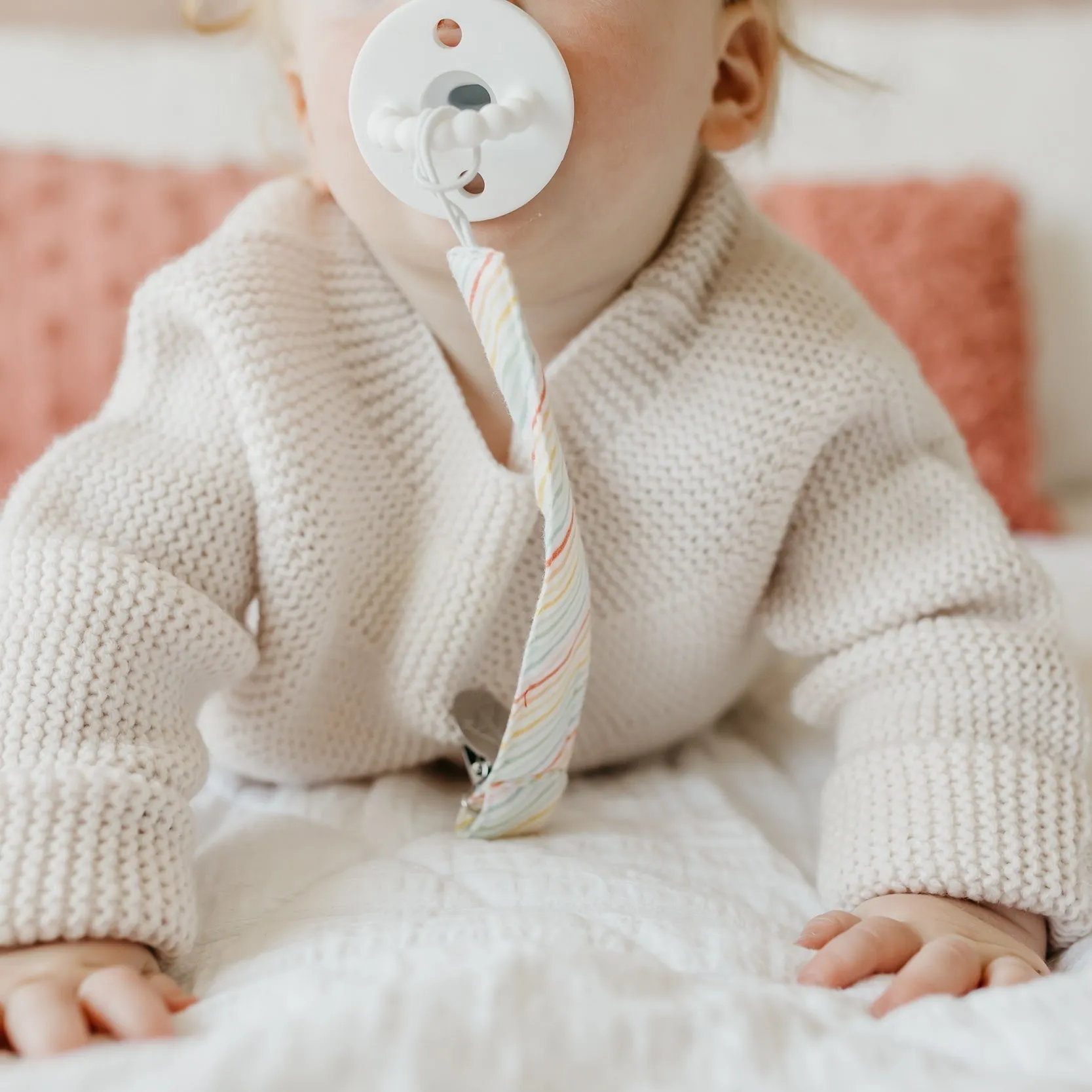 Copper Pearl Binky Clips | Leilani