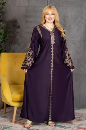 Cotton abaya with hand embroidery