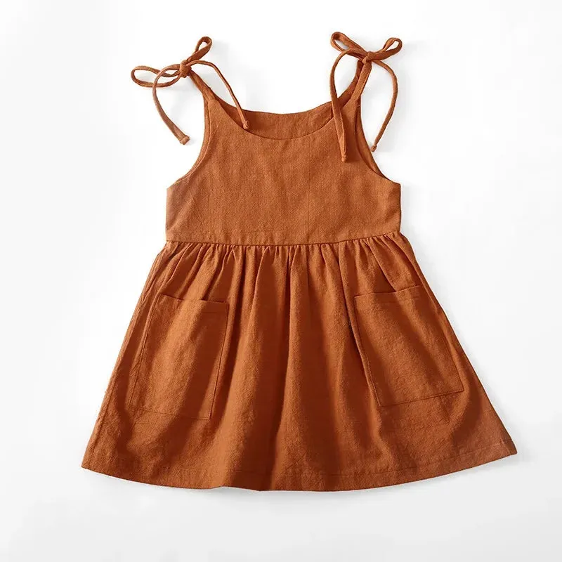 Cotton Tie Strap Dress