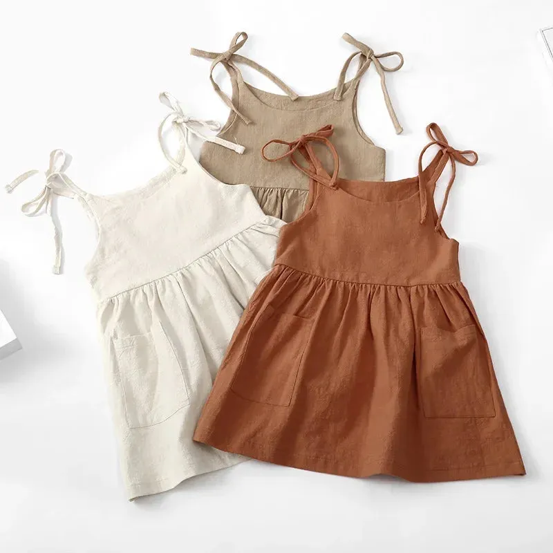 Cotton Tie Strap Dress