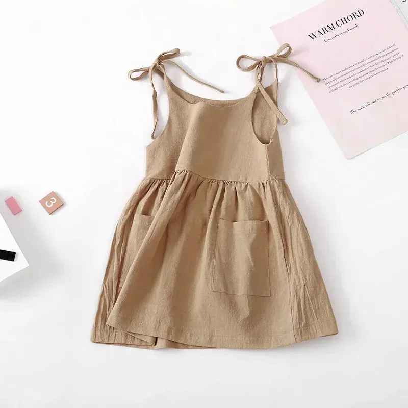 Cotton Tie Strap Dress