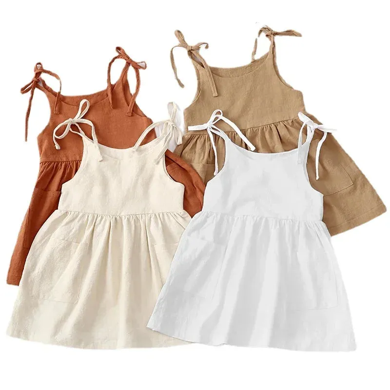 Cotton Tie Strap Dress