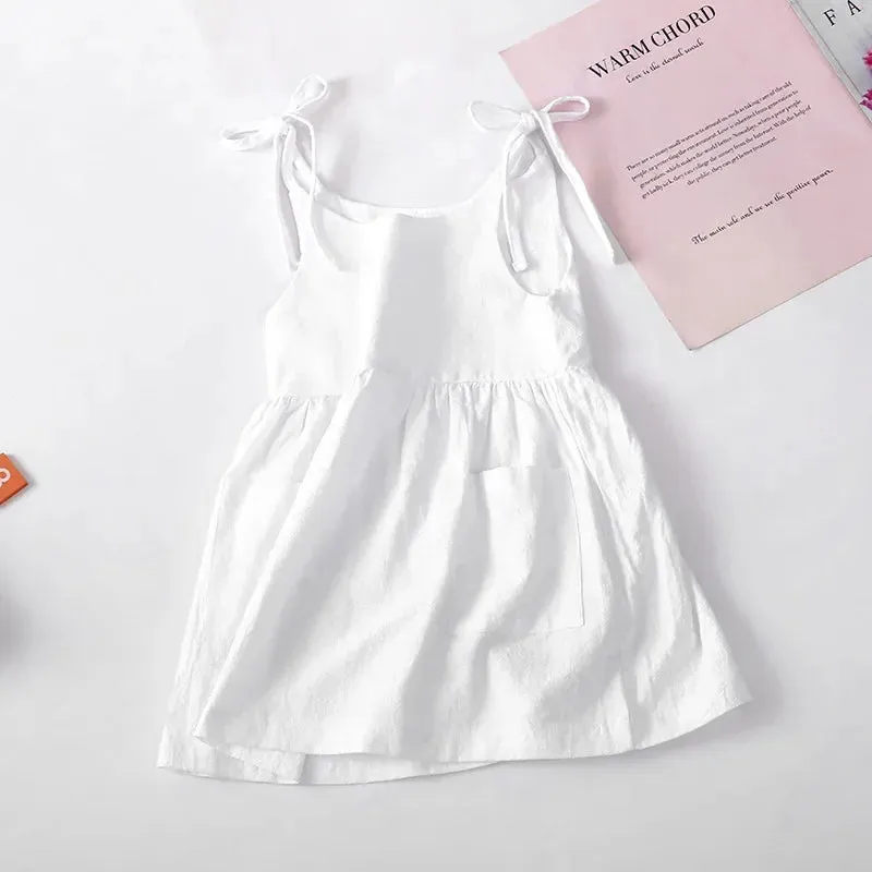 Cotton Tie Strap Dress