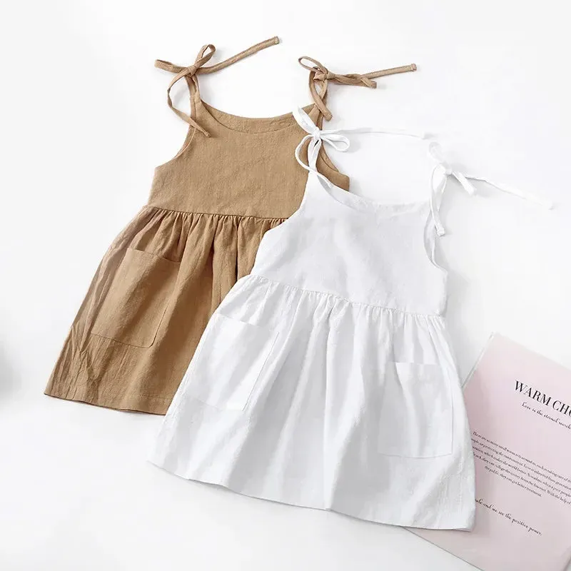 Cotton Tie Strap Dress