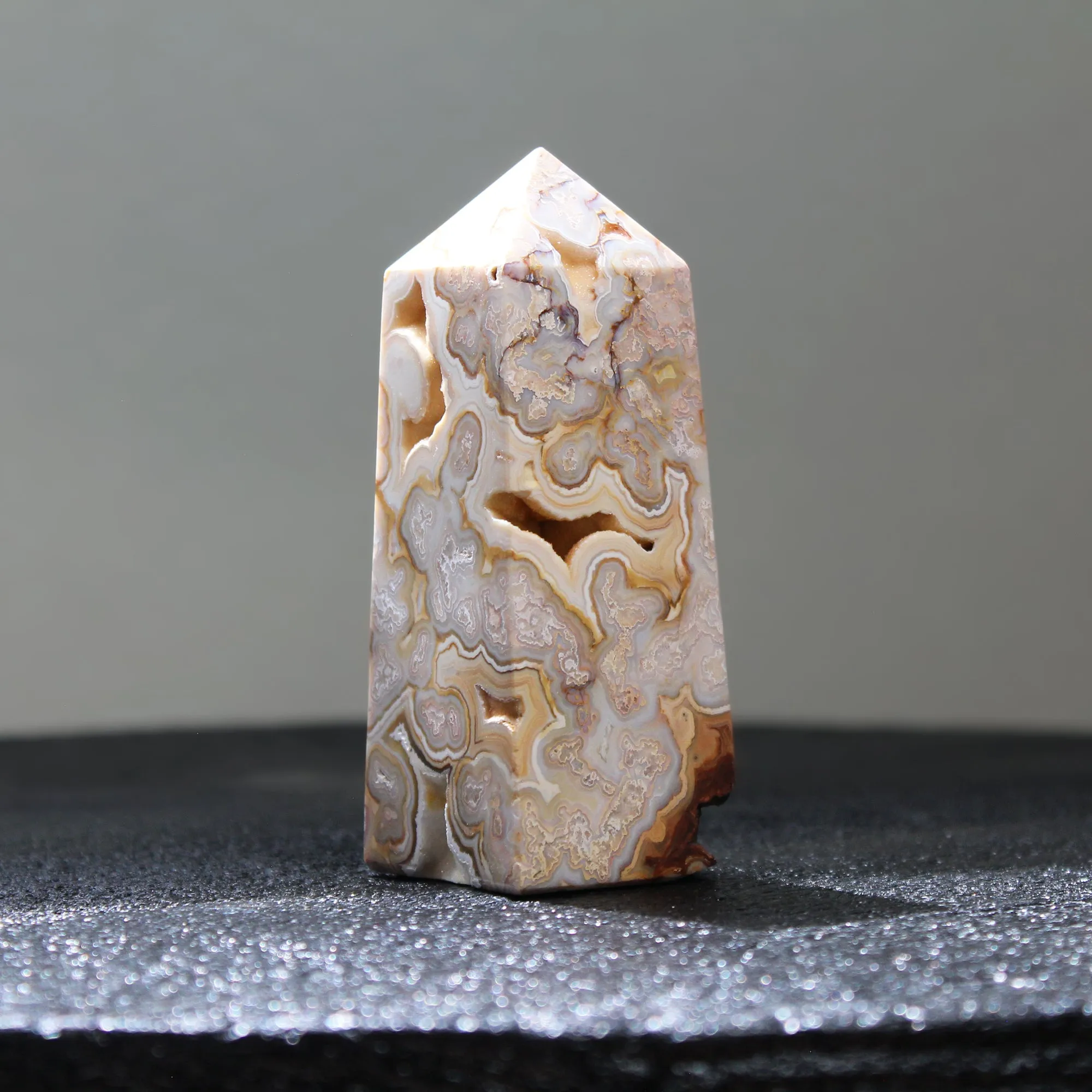 Crazy Lace Agate Geode Towers
