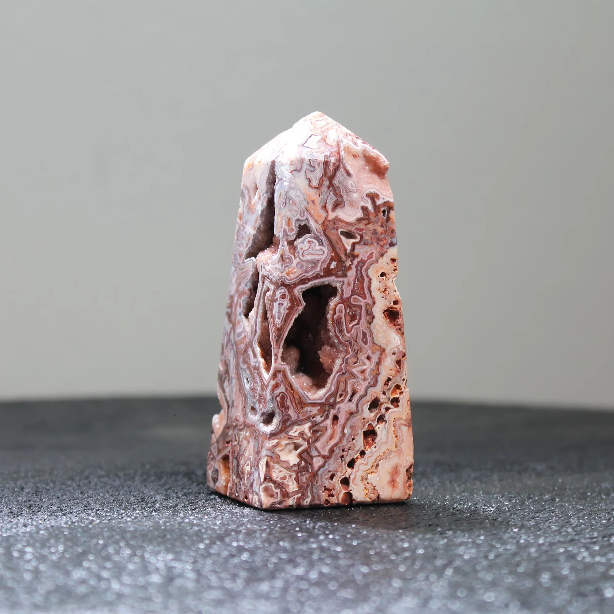 Crazy Lace Agate Geode Towers