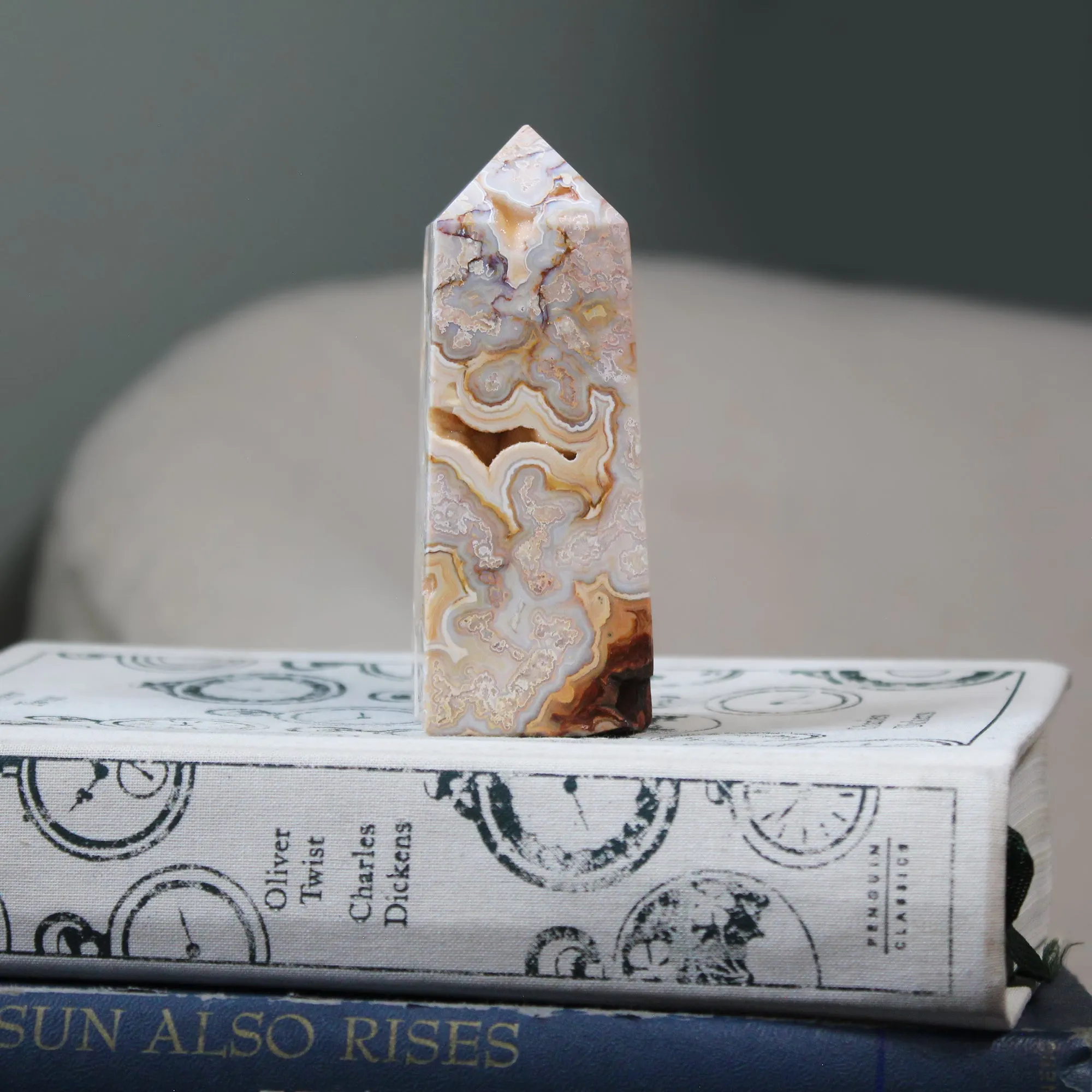 Crazy Lace Agate Geode Towers