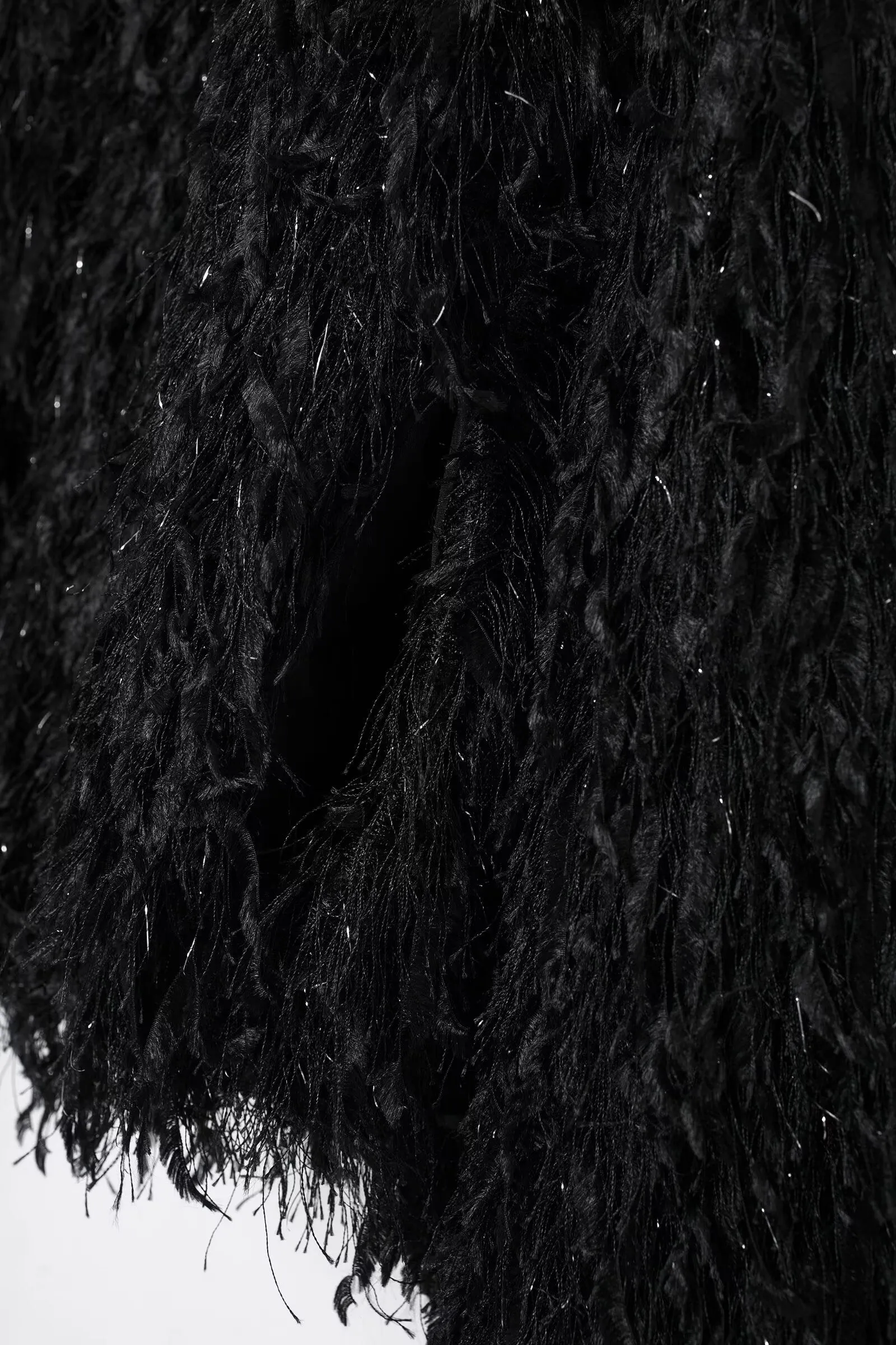 Crew Neck Furry Coat