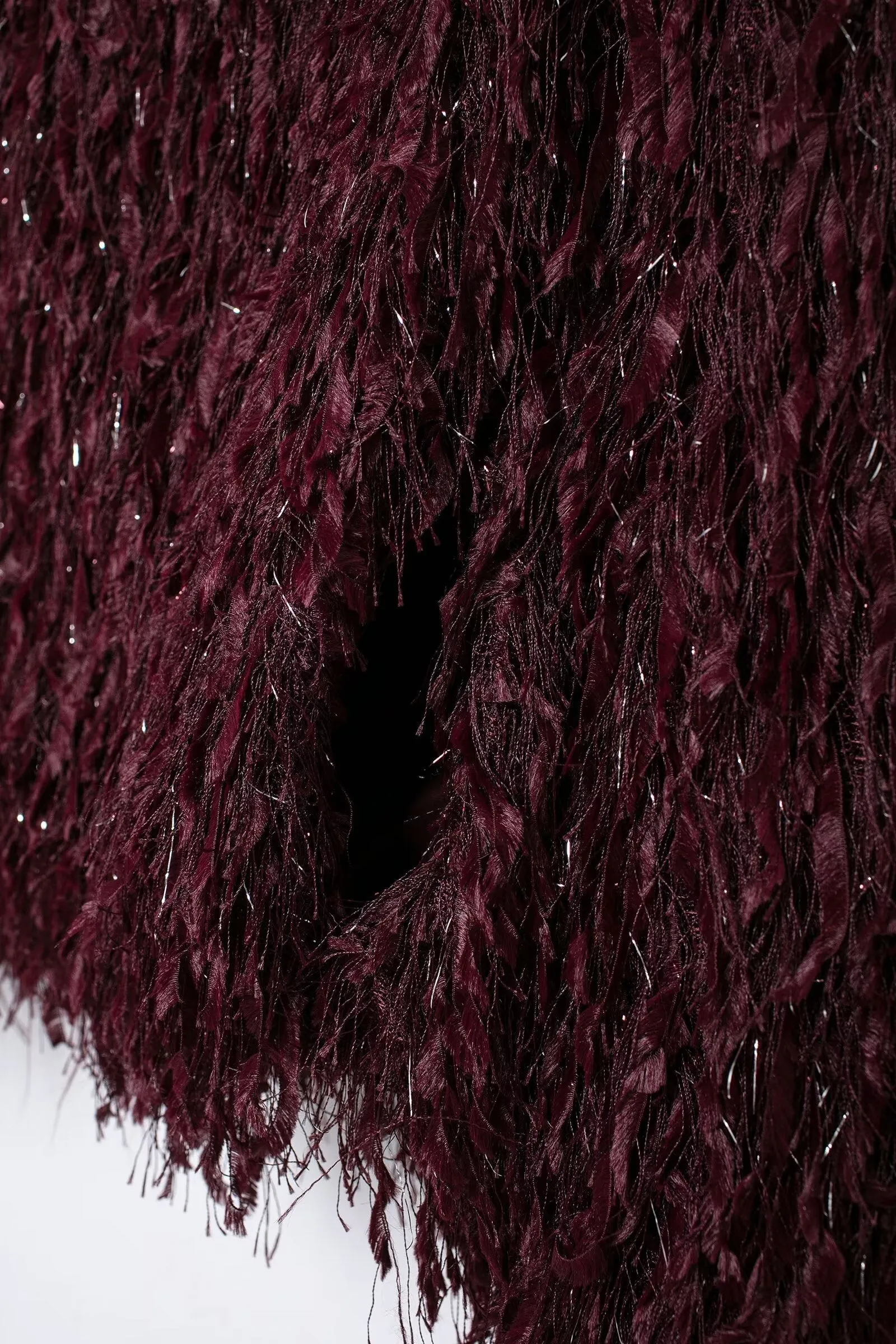 Crew Neck Furry Coat
