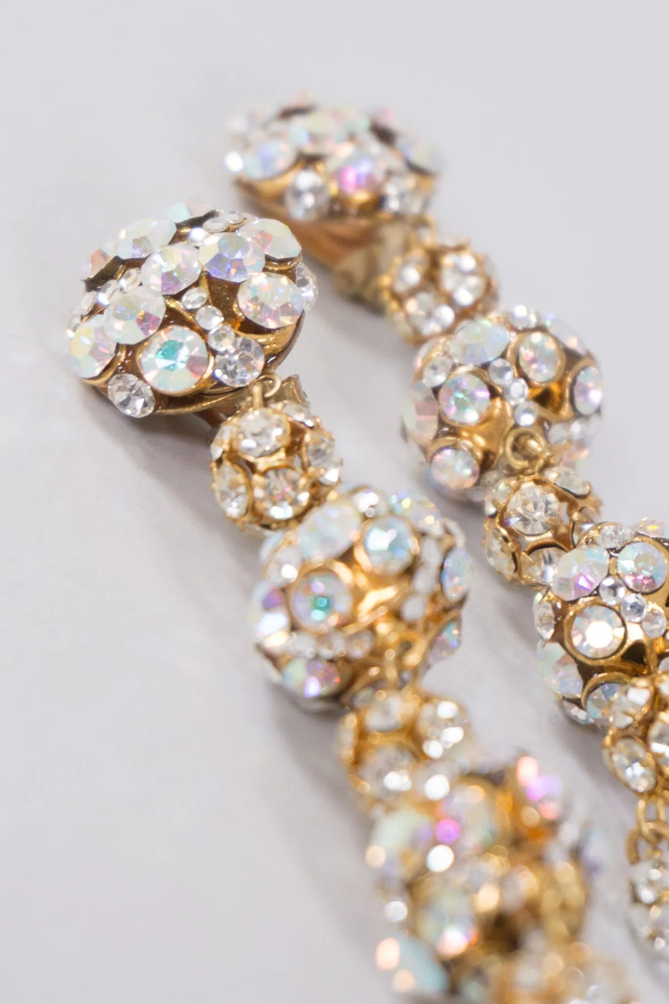 Crystal Ball Drop Earrings