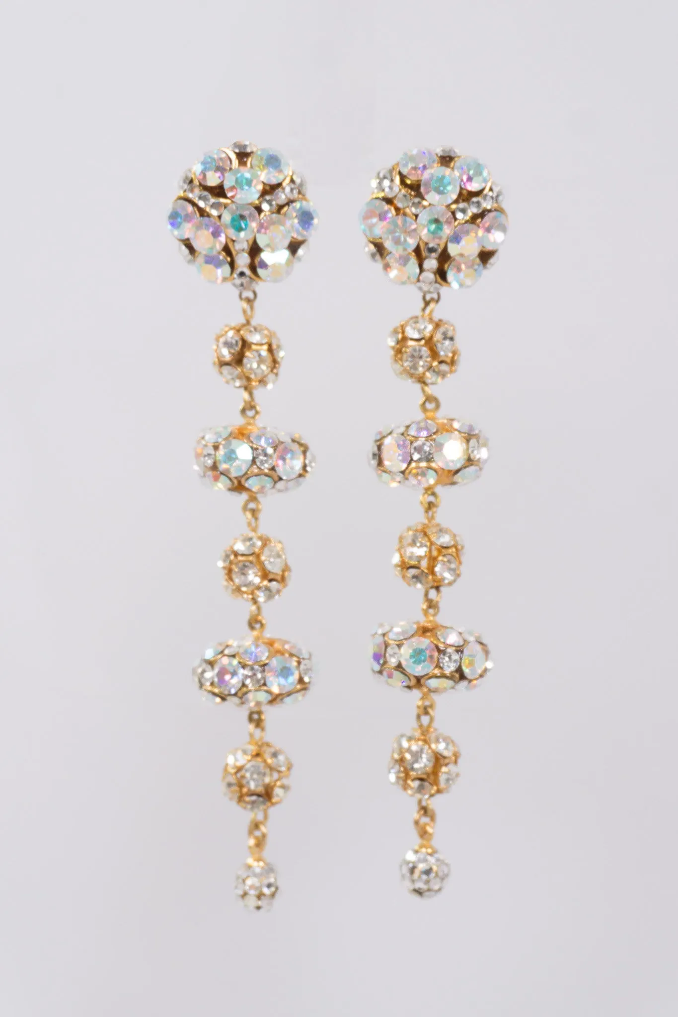 Crystal Ball Drop Earrings