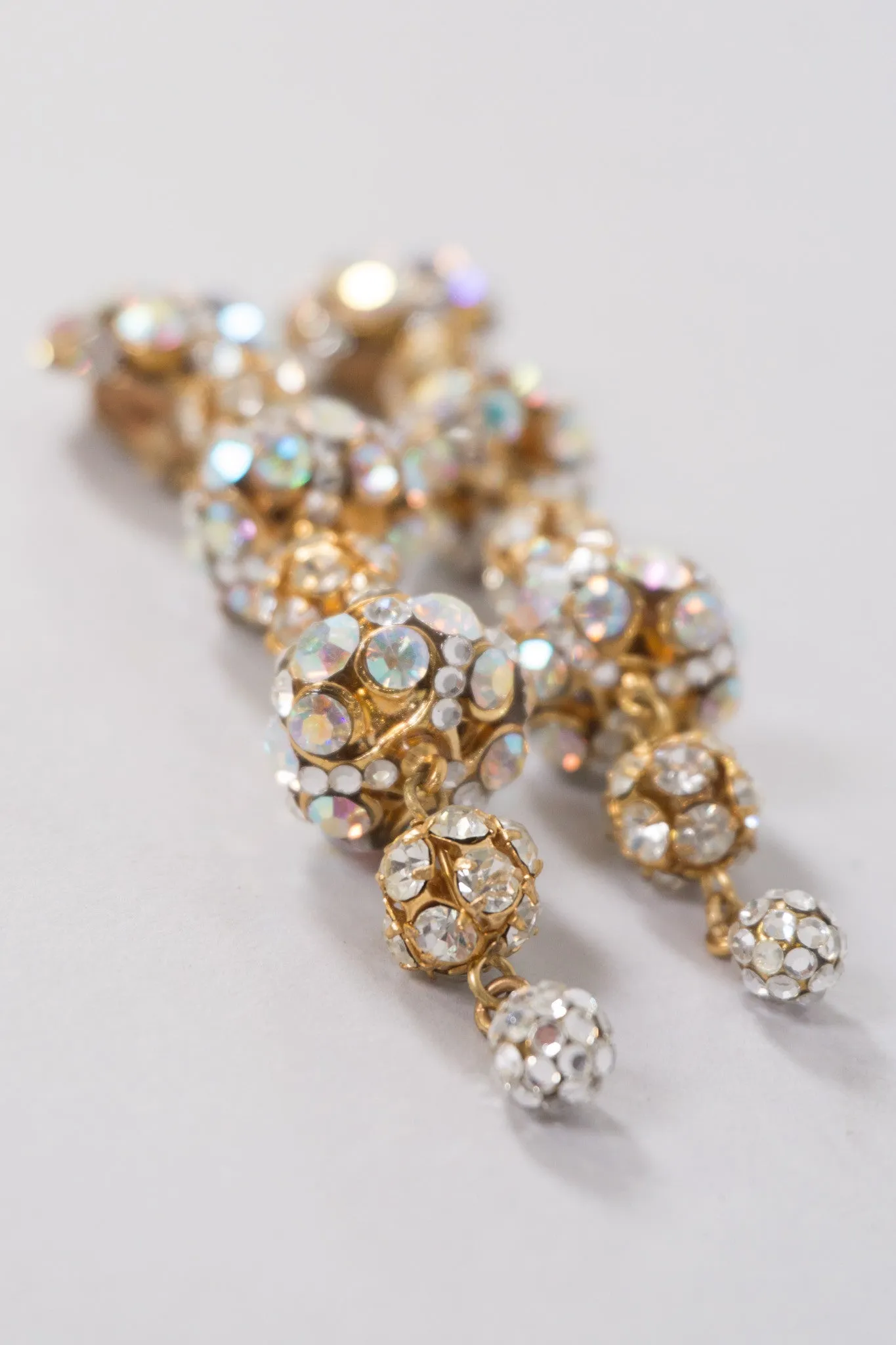 Crystal Ball Drop Earrings