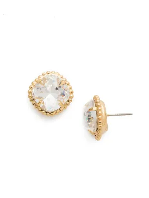 Cushion-Cut Solitaire Stud Earrings - EBX10BGCRY