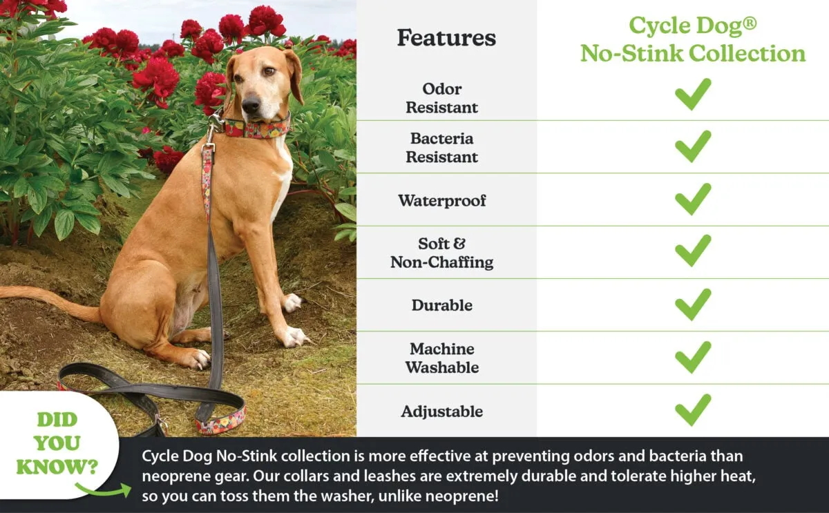 Cycle Dog Reflective Collar Wide Silver Reflective