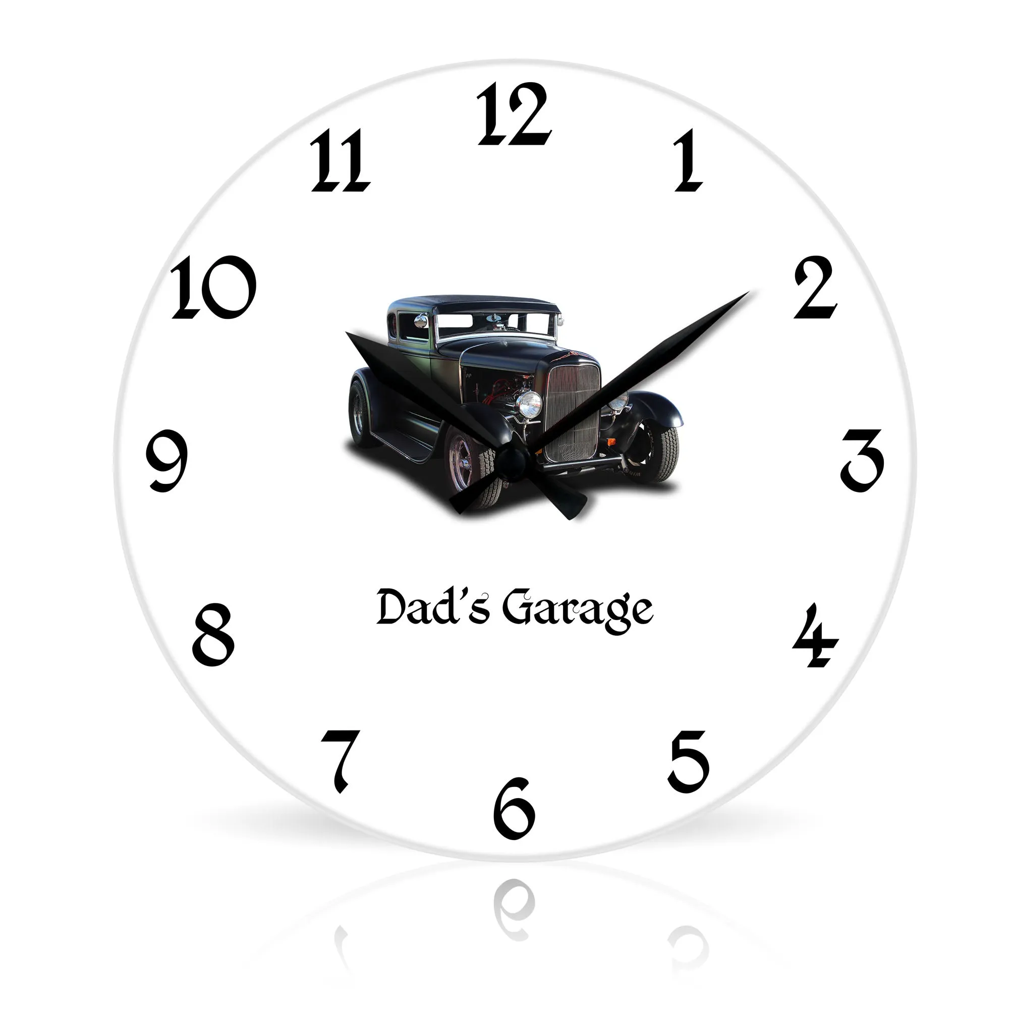 Dad's Garage <br>Round Acrylic Wall Clock 10.75"