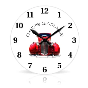 Dad's Garage <br>Round Acrylic Wall Clock 10.75"