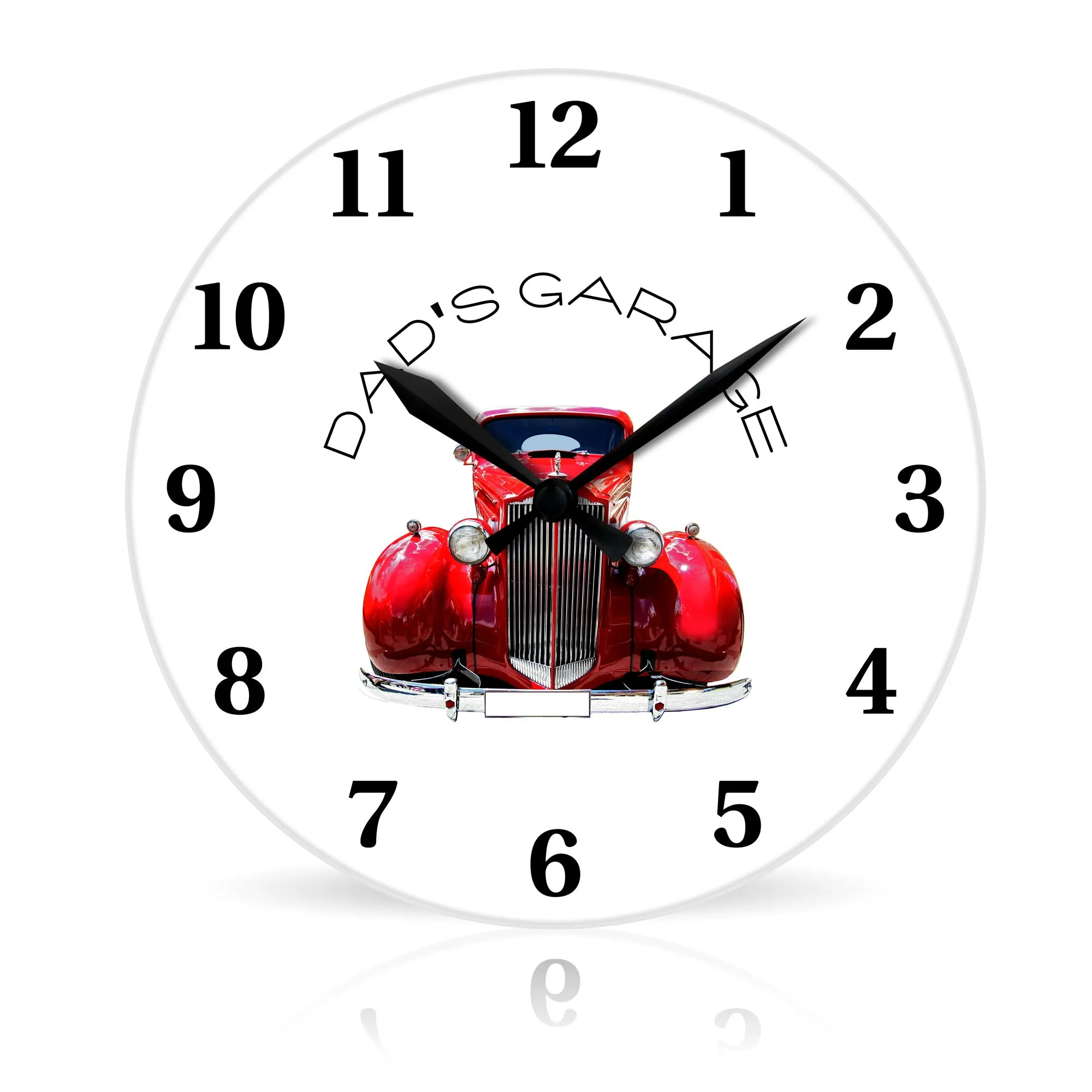 Dad's Garage <br>Round Acrylic Wall Clock 10.75"