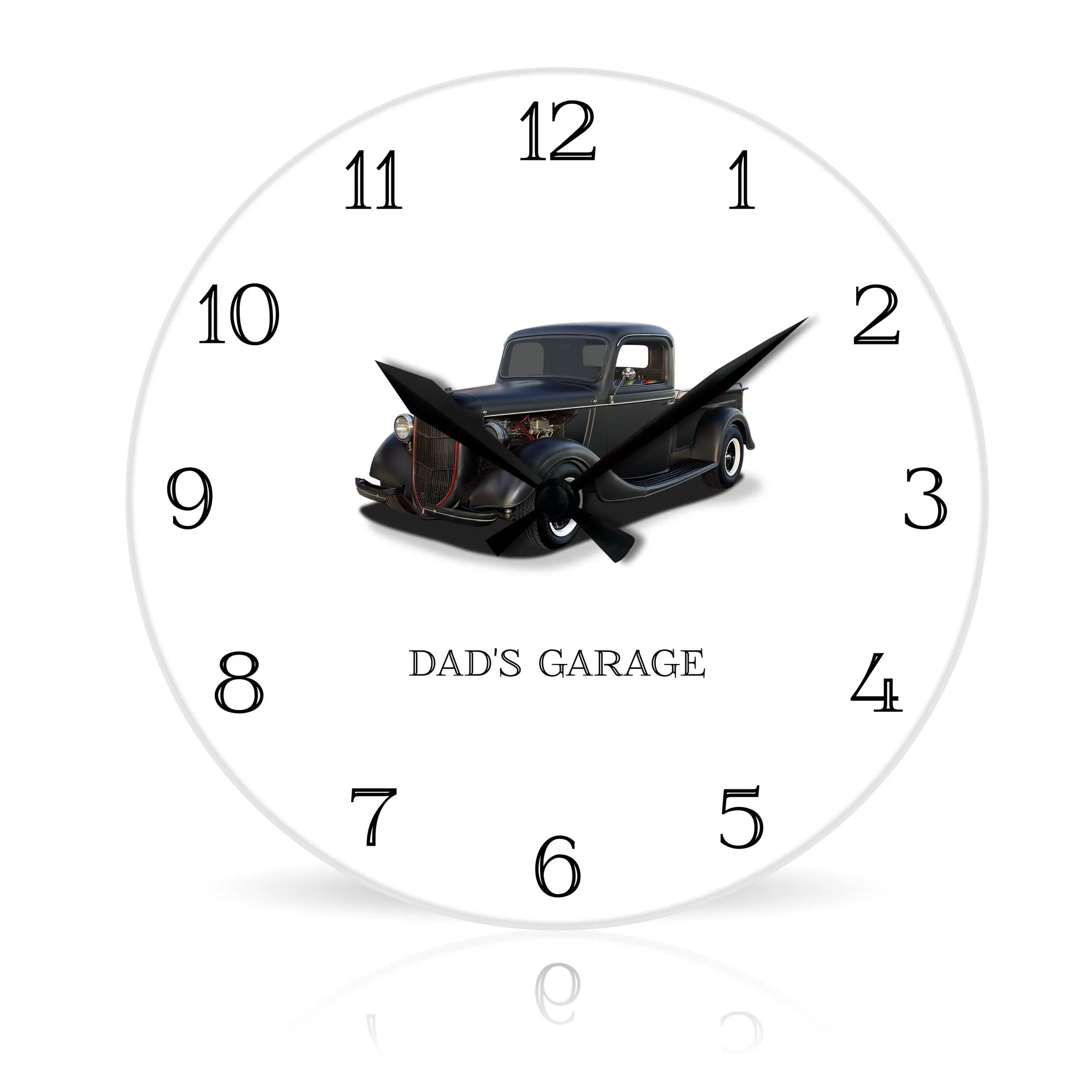 Dad's Garage <br>Round Acrylic Wall Clock 10.75"