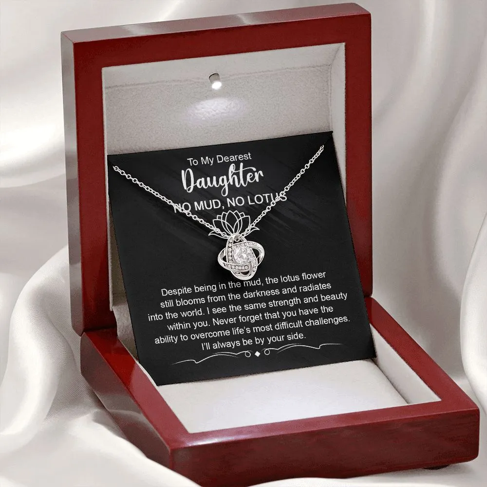 Dearest Daughter - No Mud, No Lotus | Gold Knot Necklace