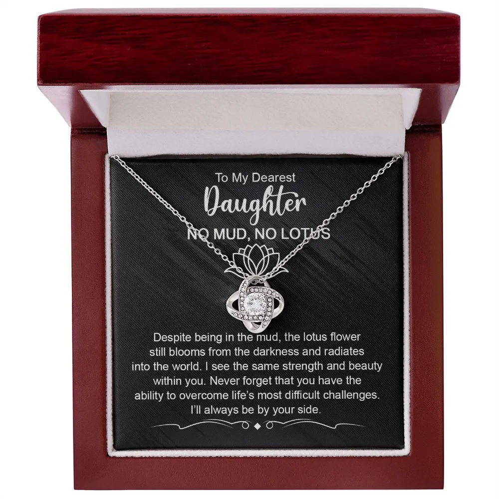 Dearest Daughter - No Mud, No Lotus | Gold Knot Necklace