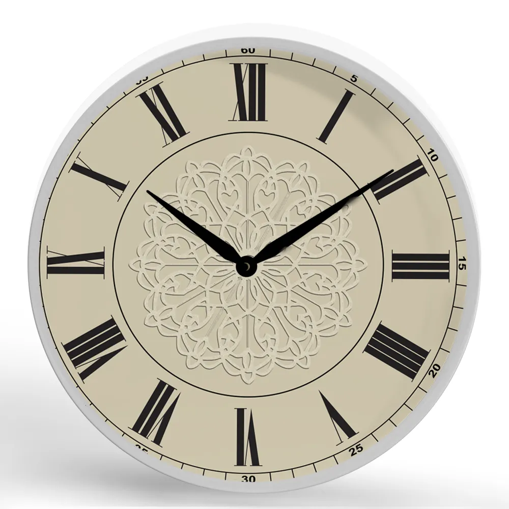 Decorative <br>Round Framed Wall Clock 11.75"