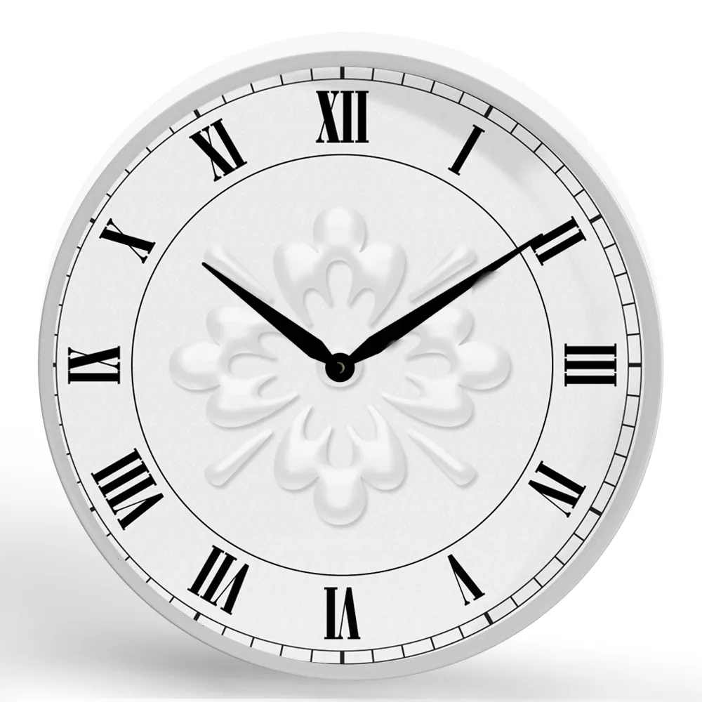 Decorative <br>Round Framed Wall Clock 11.75"
