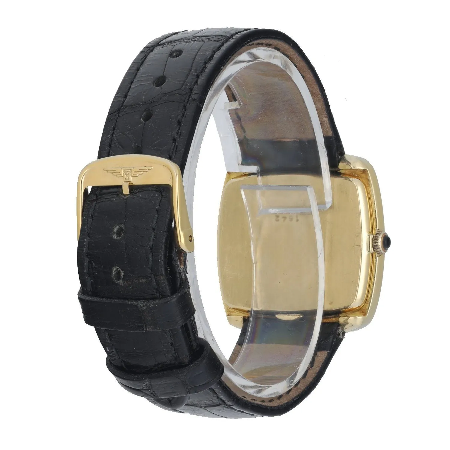 Delaneau Vintage Tiger-eye Diamond Yellow Gold Ladies Watch