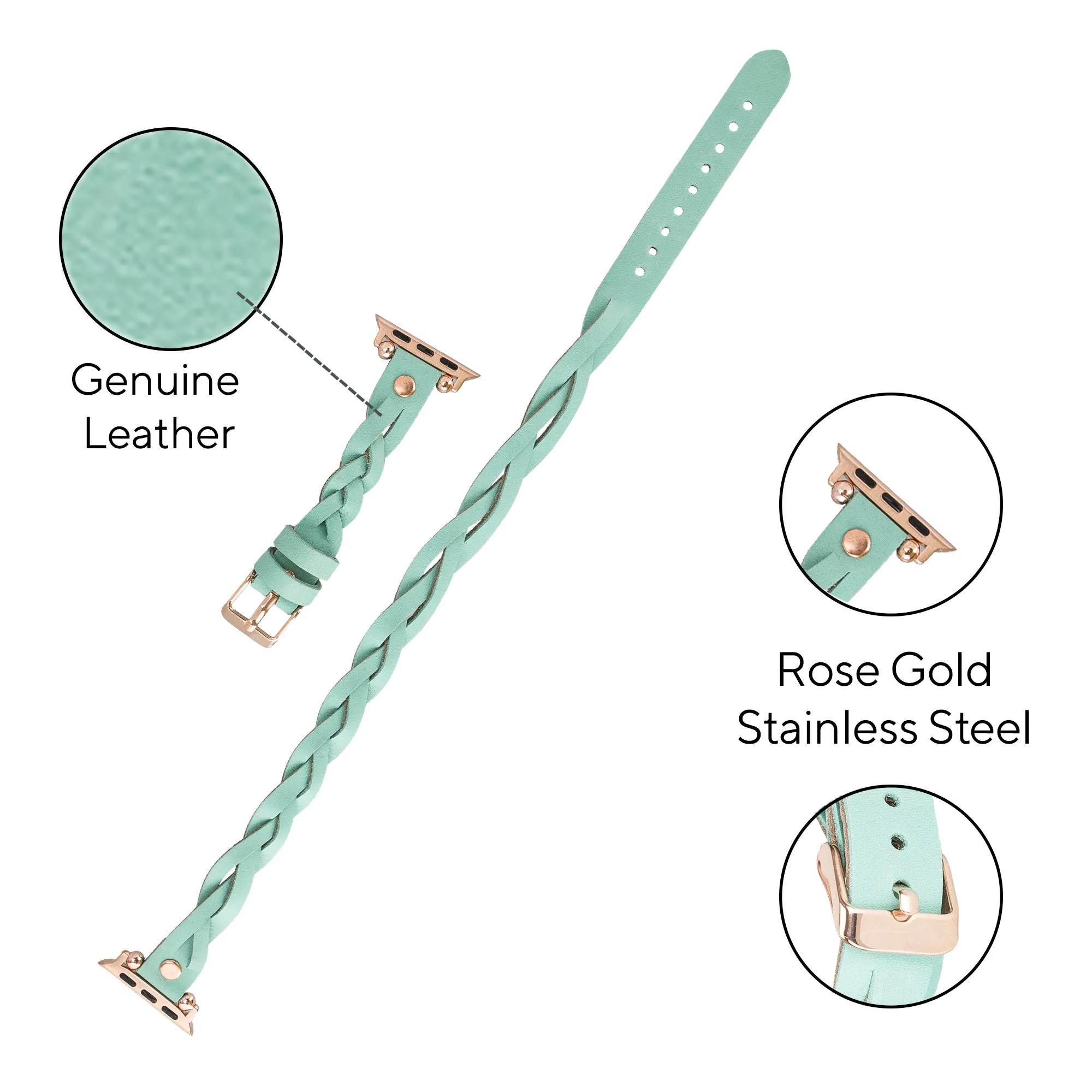 DelfiCase Sheffield Double Tour Watch Band for Apple & Fitbit/Sense