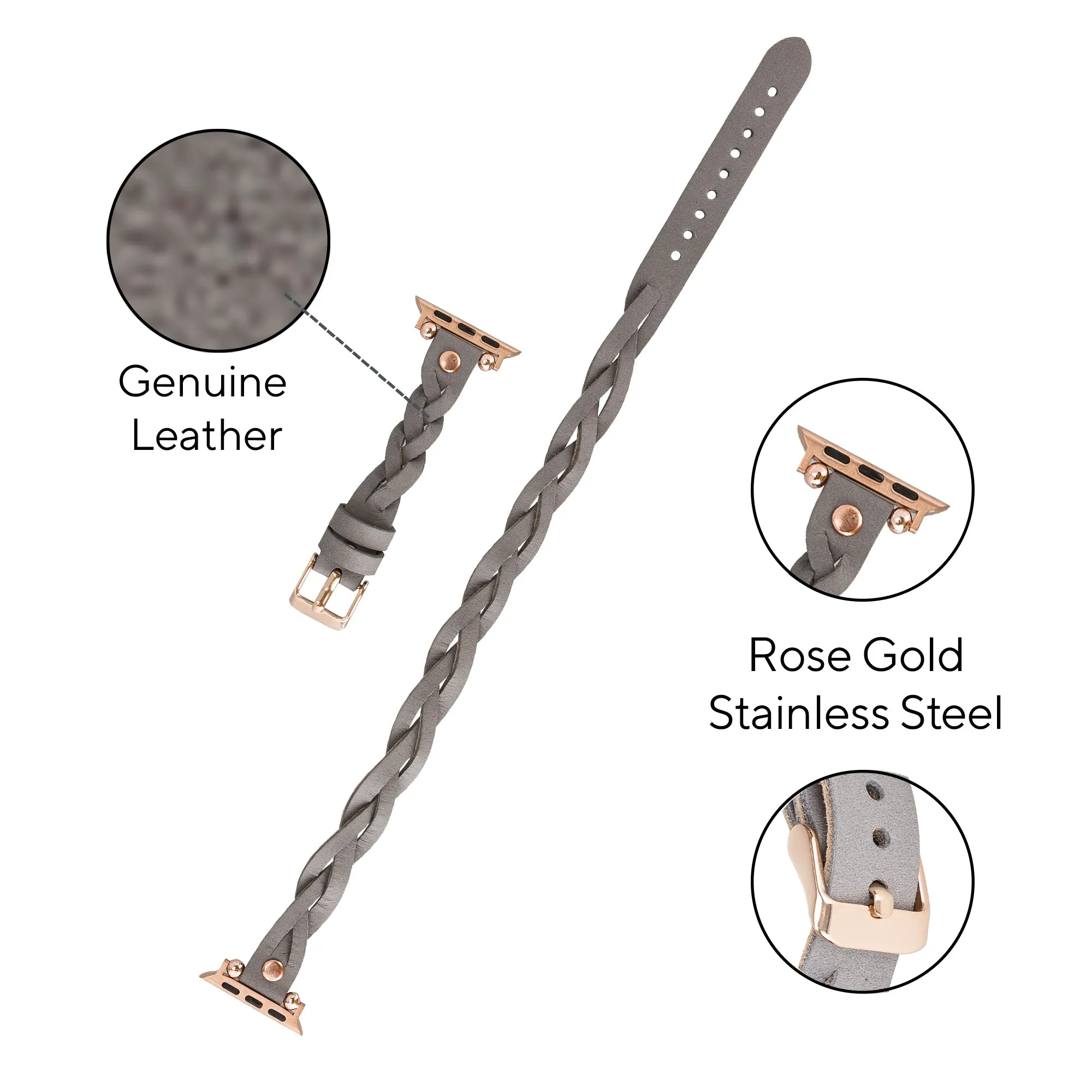 DelfiCase Sheffield Double Tour Watch Band for Apple & Fitbit/Sense