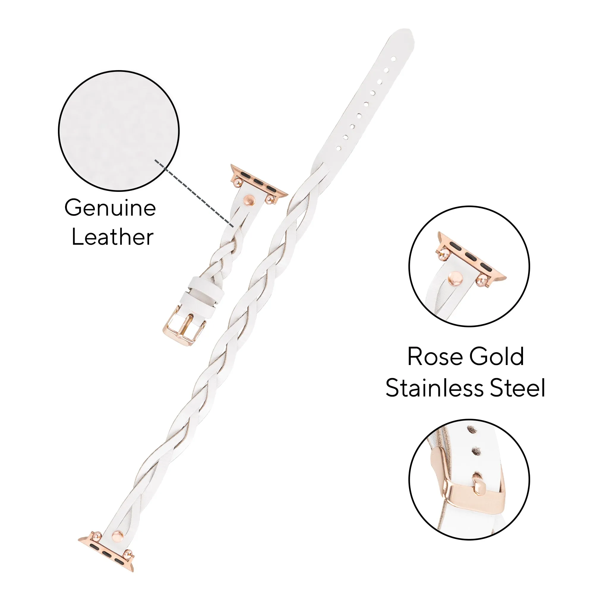 DelfiCase Sheffield Double Tour Watch Band for Apple & Fitbit/Sense