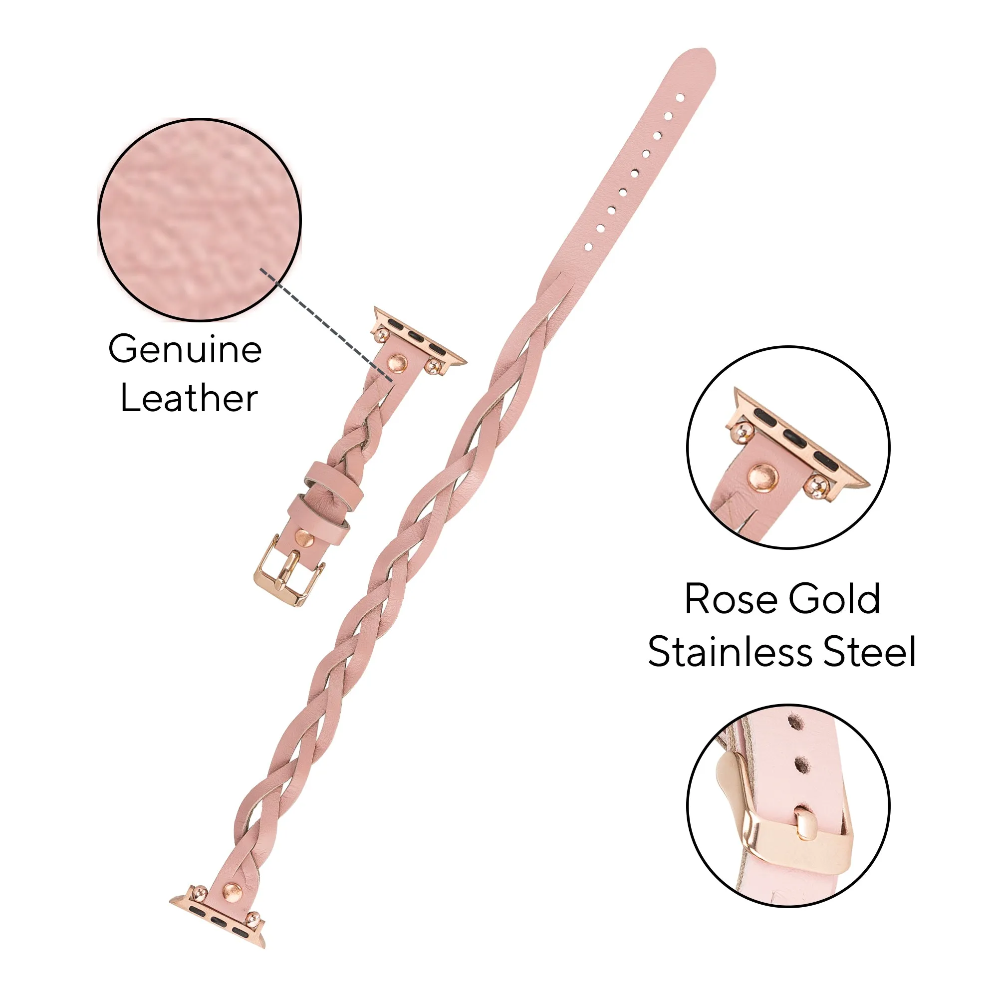 DelfiCase Sheffield Double Tour Watch Band for Apple & Fitbit/Sense