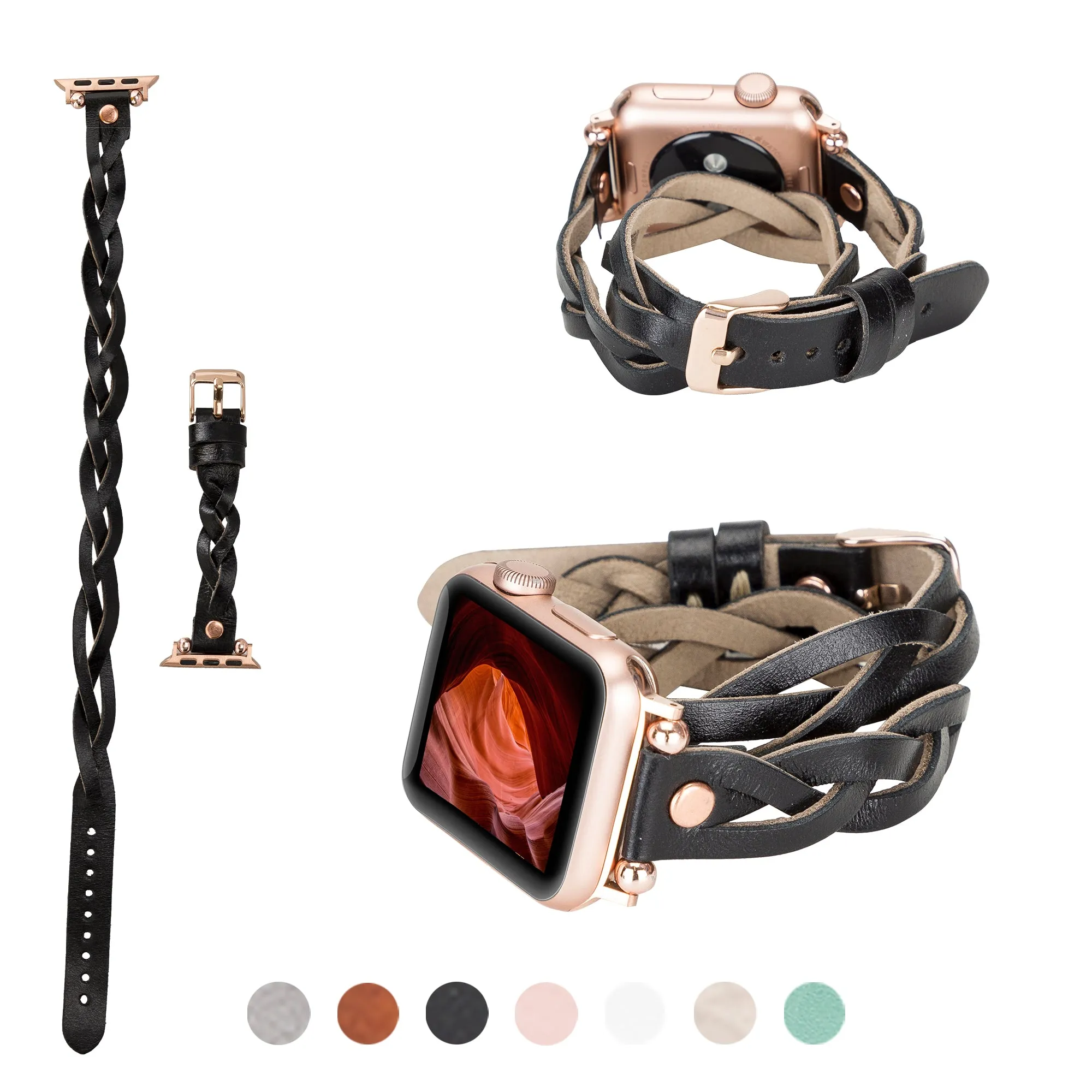 DelfiCase Sheffield Double Tour Watch Band for Apple & Fitbit/Sense