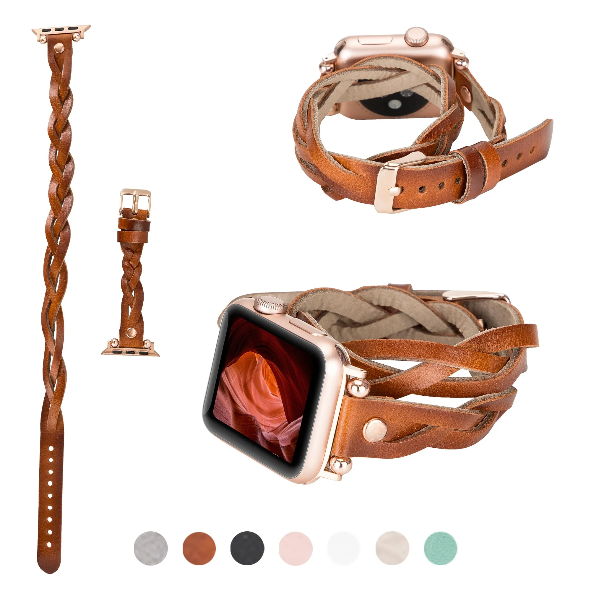 DelfiCase Sheffield Double Tour Watch Band for Apple & Fitbit/Sense