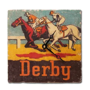 Derby Horse Marble Wall Clock