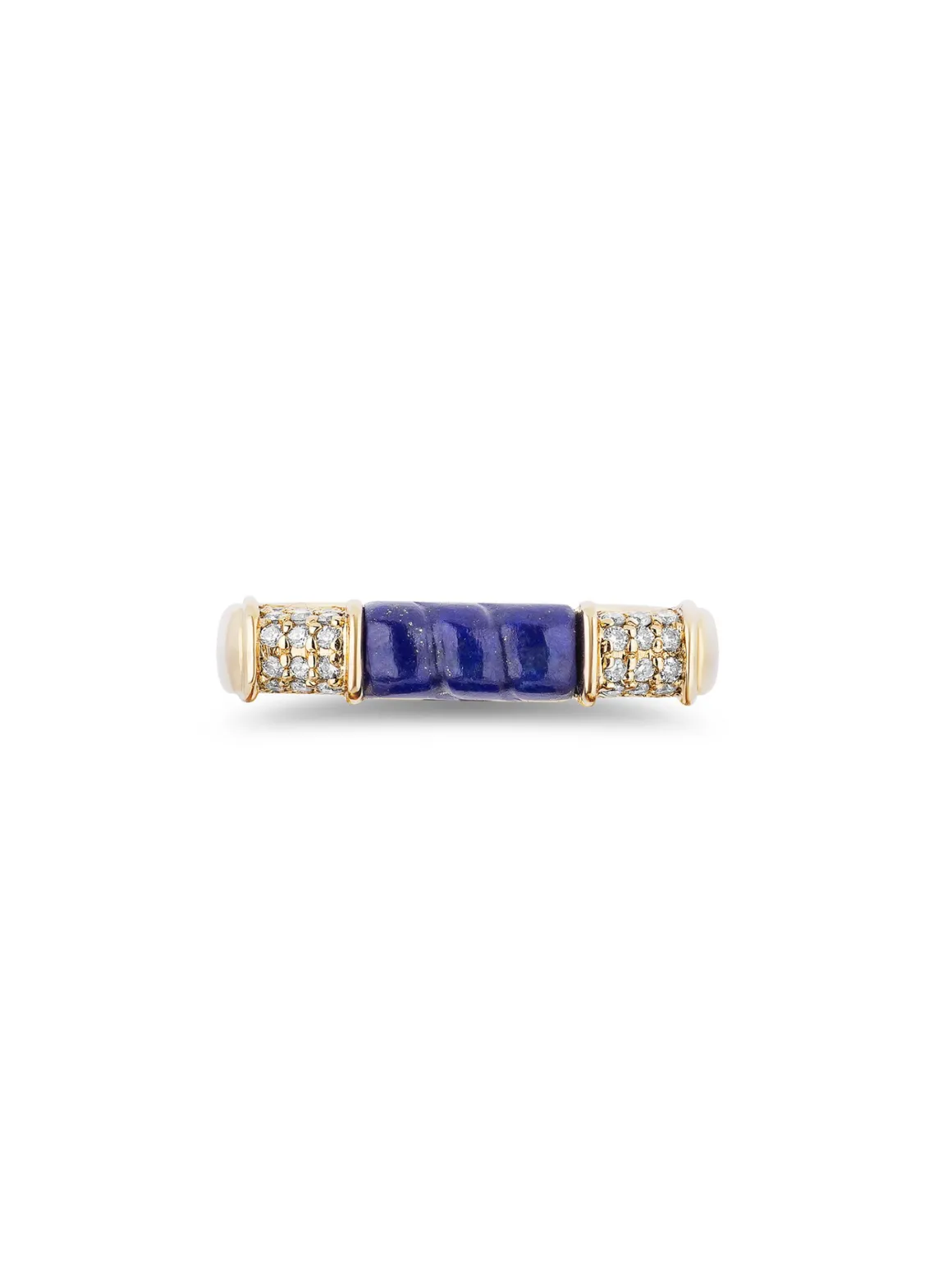 DNA Single Ring - Lapis and Diamonds