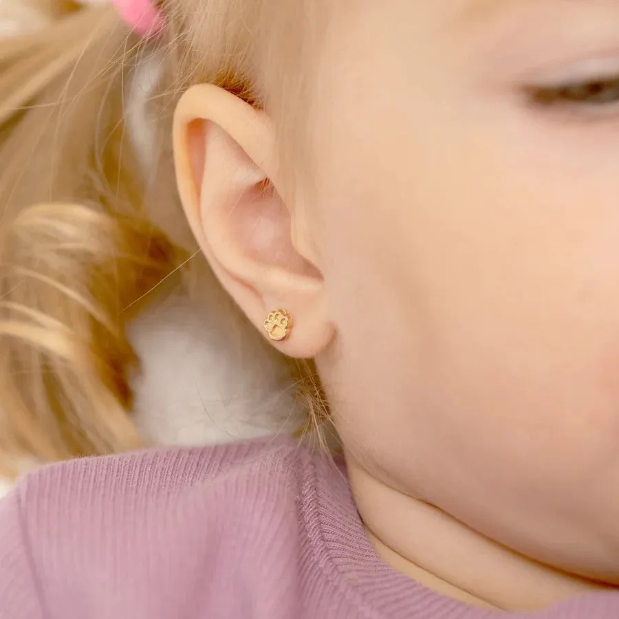 Dog Paw Little Girl's Stud Earring