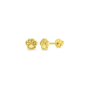 Dog Paw Little Girl's Stud Earring