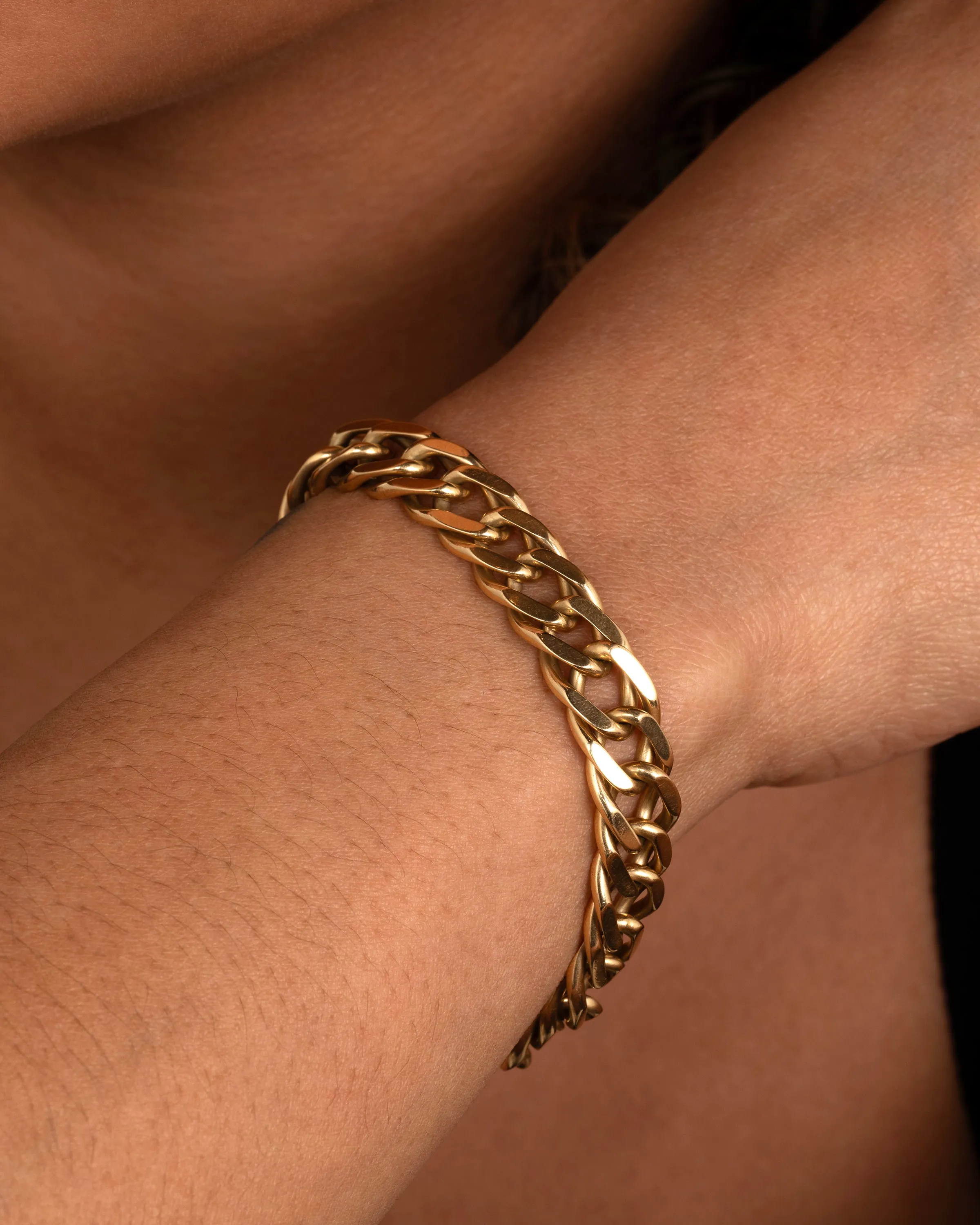 Double Curb Chain Bracelet