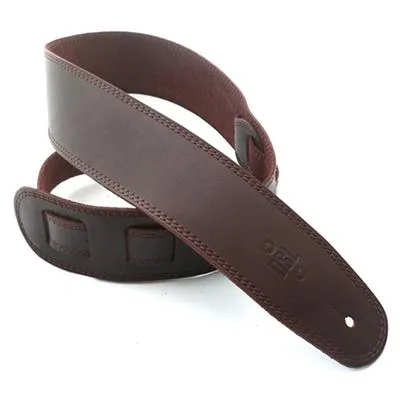 DSL Deluxe Guitars Strap Saddle Brown w/ Brown Stitch