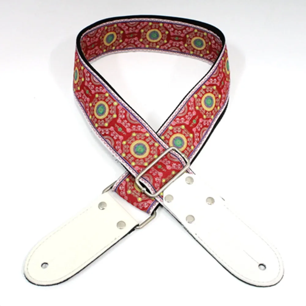 DSL Guitar Strap Jacquard Weaving Sal Red