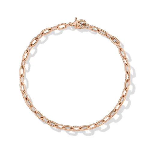 DY Madison Chain Bracelet in 18K Rose Gold, Size Medium