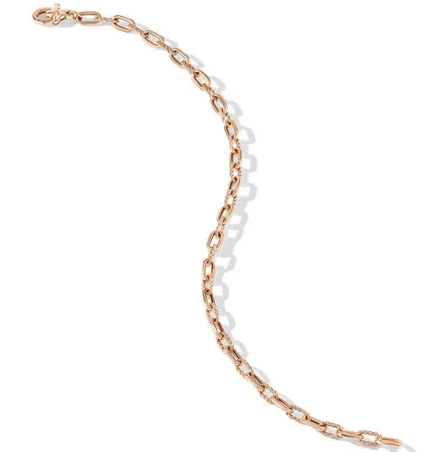 DY Madison Chain Bracelet in 18K Rose Gold, Size Medium