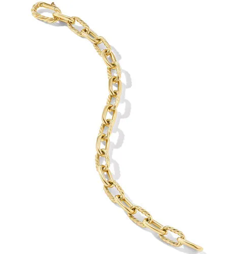 DY Madison Chain Bracelet in 18K Yellow Gold, Size Large