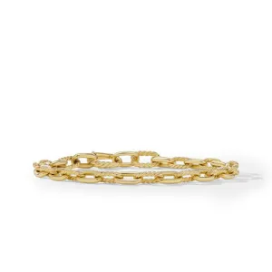 DY Madison Chain Bracelet in 18K Yellow Gold, Size Large