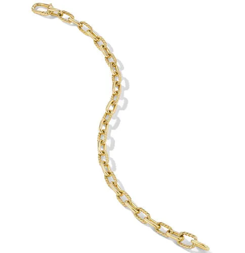DY Madison Chain Bracelet in 18K Yellow Gold, Size Large