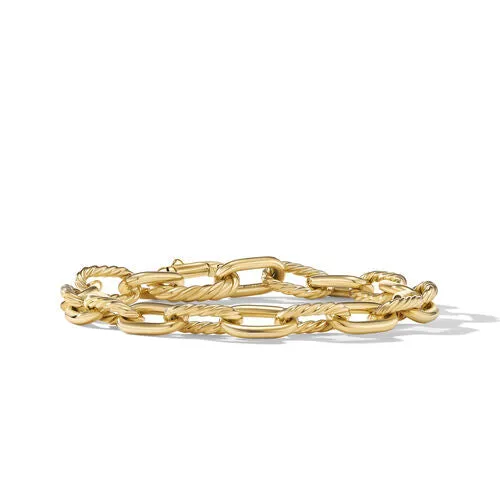 DY Madison Chain Bracelet in 18K Yellow Gold, Size Large