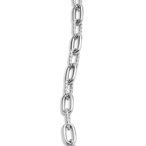 DY Madison Toggle Chain Bracelet in Sterling Silver with Diamonds, Size Small